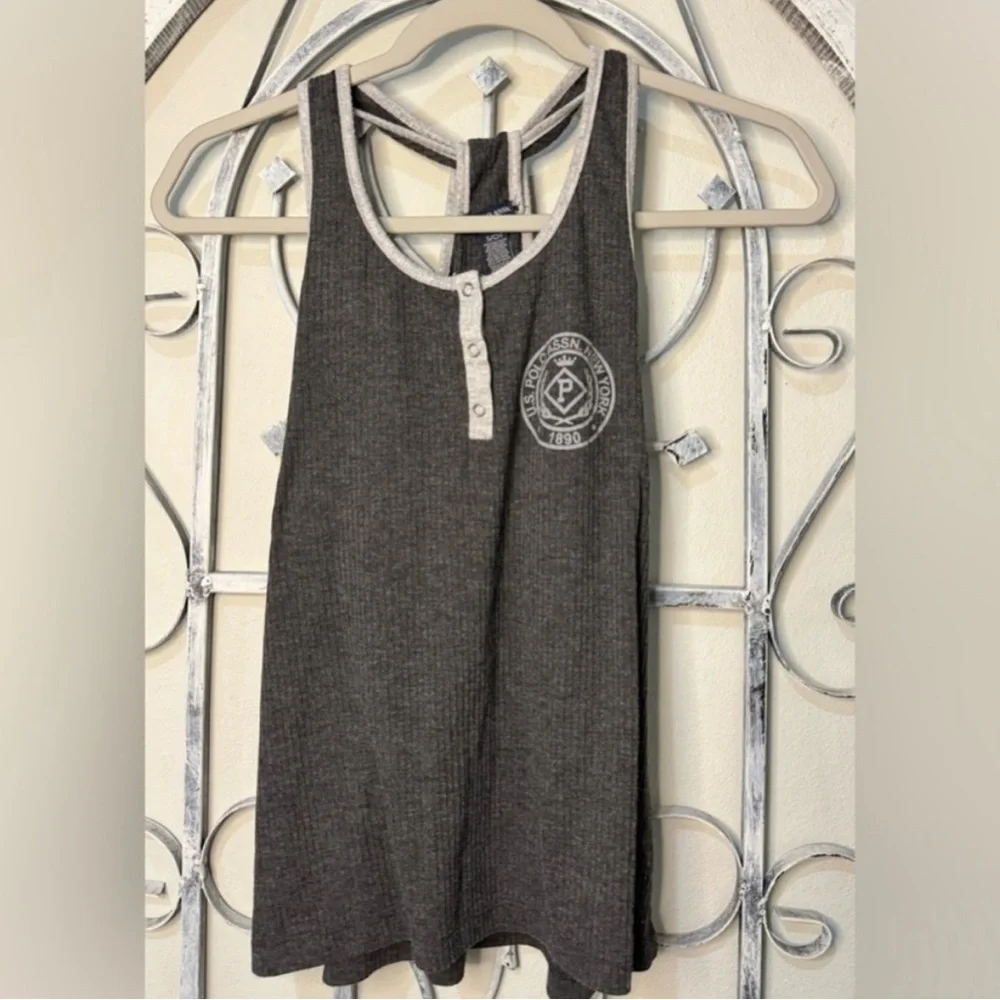 US Polo Assn Gray Star Tee and Tank PJ Tops #1300